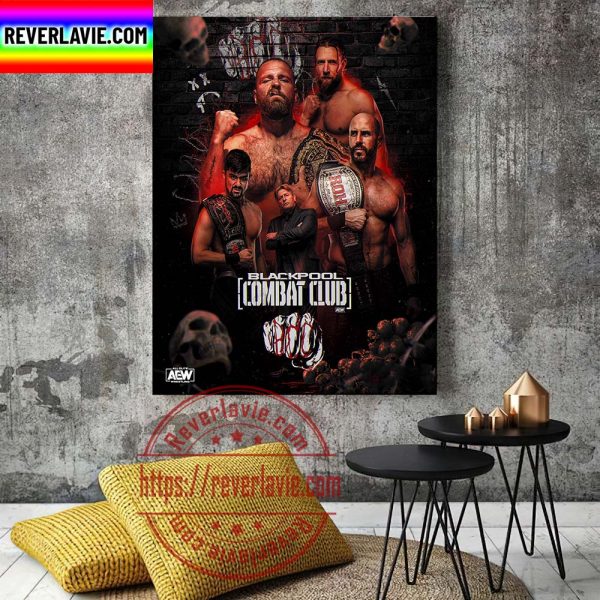 AEW Blackpool Combat Club Home Decor Poster Canvas