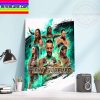 Lebron James with Bronny and Bryce in LA Lakers Poster Canvas