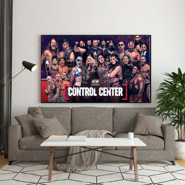 AEW Wrestling Dynamite Control Center All Members Poster Canvas