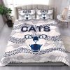 Adidas Signature Golden Logo In Black Background Bedding Set