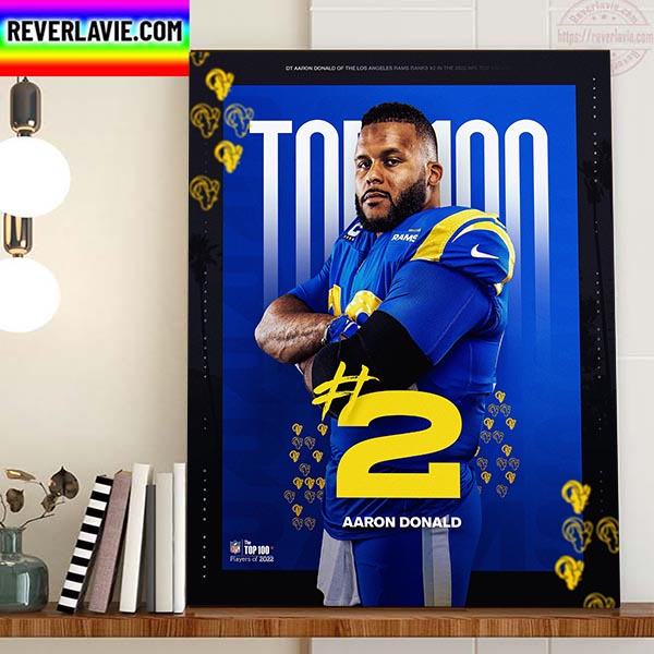 Aaron Donald Los Angeles Rams In The NFL Top 100 Home Decor Poster Canvas Aaron Donald Los Angeles Rams In The NFL Top 100 Home Decor Poster Canvas