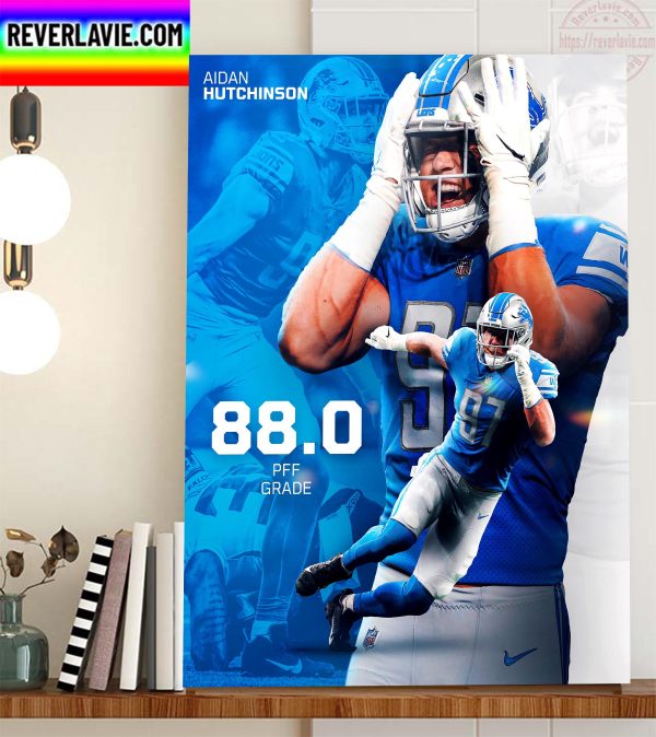 Aidan Hutchinson The Highest Graded 1st Round Rookie Defender Home Decor Poster Canvas