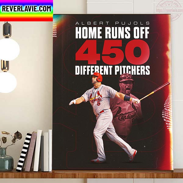 Albert Pujols 450 Home Runs Off And Different Pitchers Home Decor Poster Canvas Albert Pujols 450 Home Runs Off And Different Pitchers Home Decor Poster Canvas