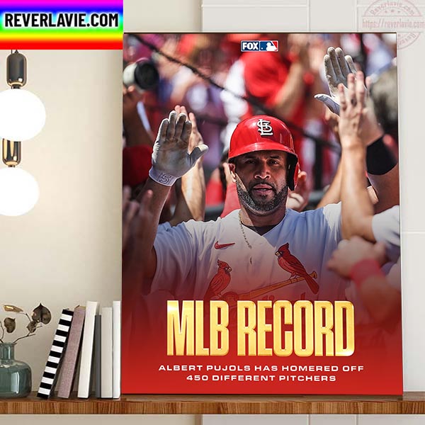 Albert Pujols Home Runs Off Of 450 Different Pitchers New MLB Record Home Decor Poster Canvas Albert Pujols Home Runs Off Of 450 Different Pitchers New MLB Record Home Decor Poster Canvas