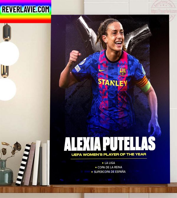 Alexia Putellas Is 2022 UEFA Womens Player Of The Year Home Decor Poster Canvas