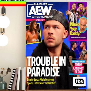All Elite Wrestling Weekly Trouble In Paradise Cover Magazine Home Decor Poster Cavas
