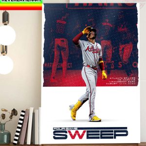 Atlanta Braves Four Game Sweep Home Decor Poster Canvas