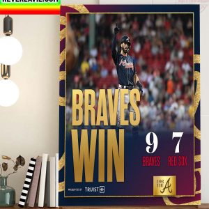 Atlanta Braves Win For The A Home Decor Poster Canvas