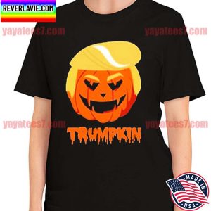 Awkwardstyles Women’s Pumpkin Donald Trump Halloween T-Shirt
