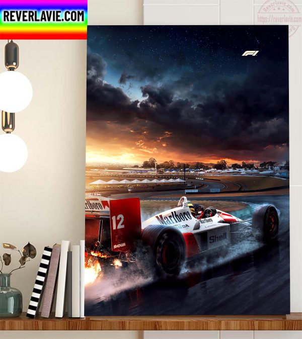 Ayrton Senna F1 Poster Home Decor Poster Canvas