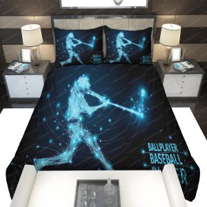 Baseball Ballplayer Polygonal Bedding Set