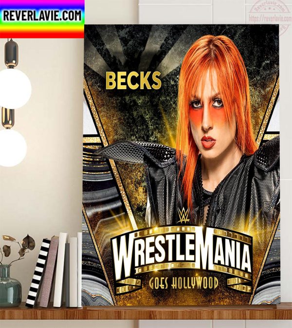 Becky Lynch In WWE WrestleMania Goes Hollywood Home Decor Poster Canvas