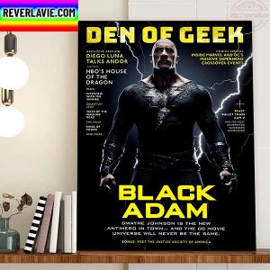 Black Adam Den Of Geek Magazine Cover Home Decor Poster Canvas