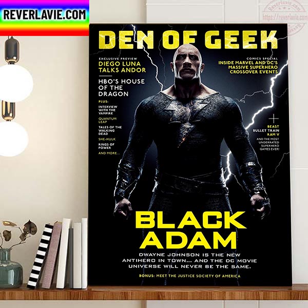 Black Adam Den Of Geek Magazine Cover Home Decor Poster Canvas Black Adam Den Of Geek Magazine Cover Home Decor Poster Canvas