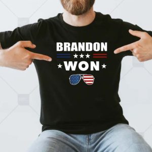 Brandon Won Us Flag Glasses Unisex T-shirt