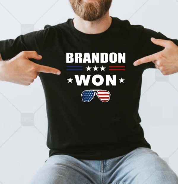 Brandon Won Us Flag Glasses Unisex T-shirt
