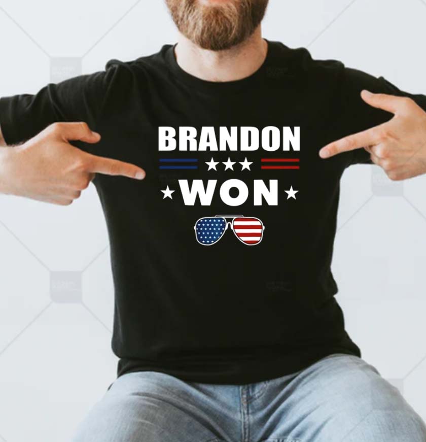 Brandon Won Us Flag Glasses Unisex T-shirt Brandon Won Us Flag Glasses Unisex T-shirt