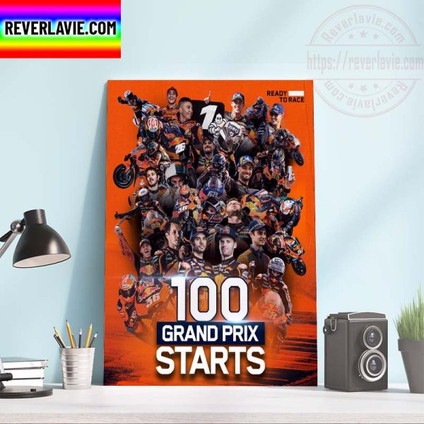 British GP Red Bull KTM Factory Racing 100 Grand Prix Starts Home Decor Poster Canvas
