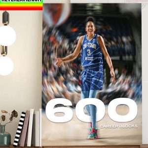 Candace Parker in WNBA 600 Career Blocks Home Decor Poster Canvas