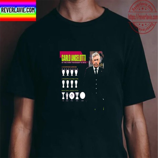 Carlo Ancelotti Is The First Manager To Win A League Title Unisex T-Shirt