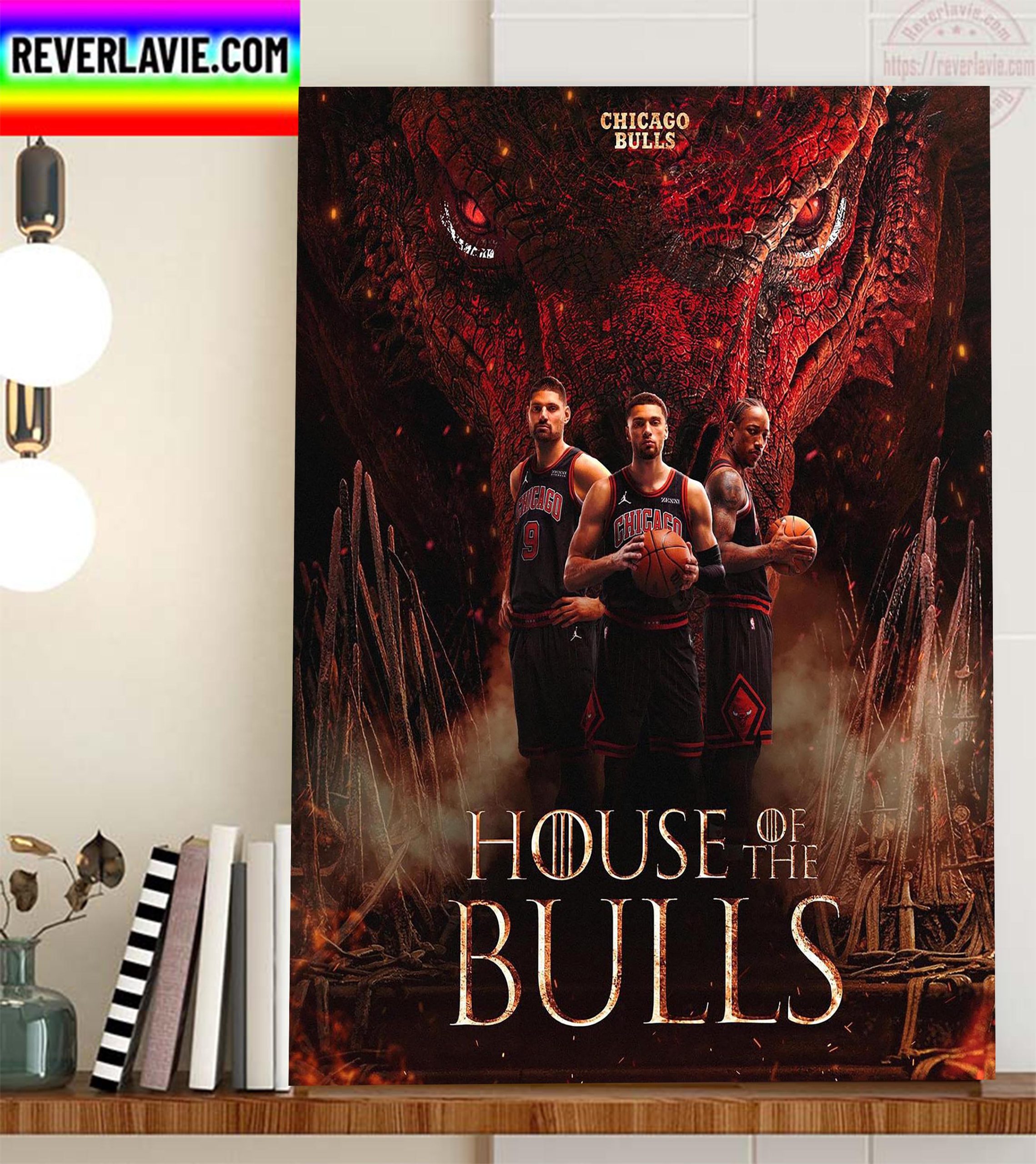 Chicago Bulls x House of The Dragon Home Decor Poster Canvas Chicago Bulls x House of The Dragon Home Decor Poster Canvas