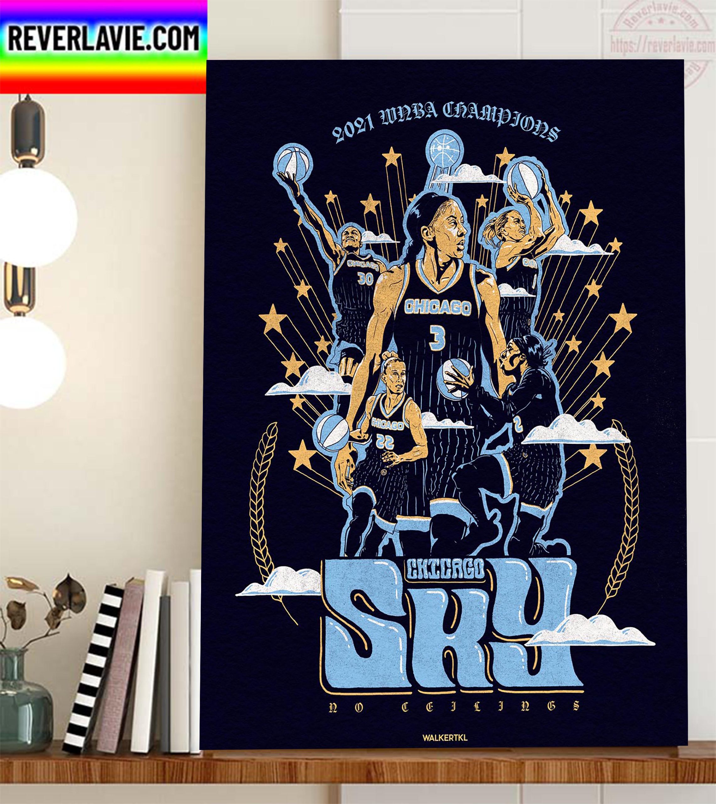Chicago Sky 2021 WNBA Champions Fan Art Home Decor Poster Canvas Chicago Sky 2021 WNBA Champions Fan Art Home Decor Poster Canvas