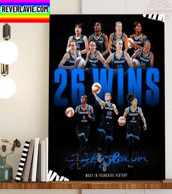 Chicago Sky 26 Wins Most In Franchise History Home Decor Poster Canvas