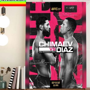 Chimaev vs Diaz Welterweight Bout UFC 279 Home Decor Poster Canvas