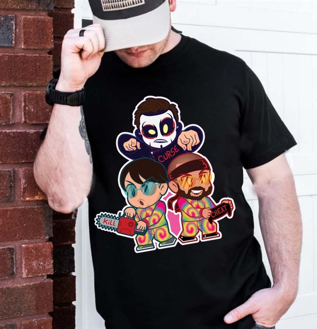 Chuck Taylor x Trent x Danhausen Cartoon AEW T-shirt Chuck Taylor x Trent x Danhausen Cartoon AEW T-shirt