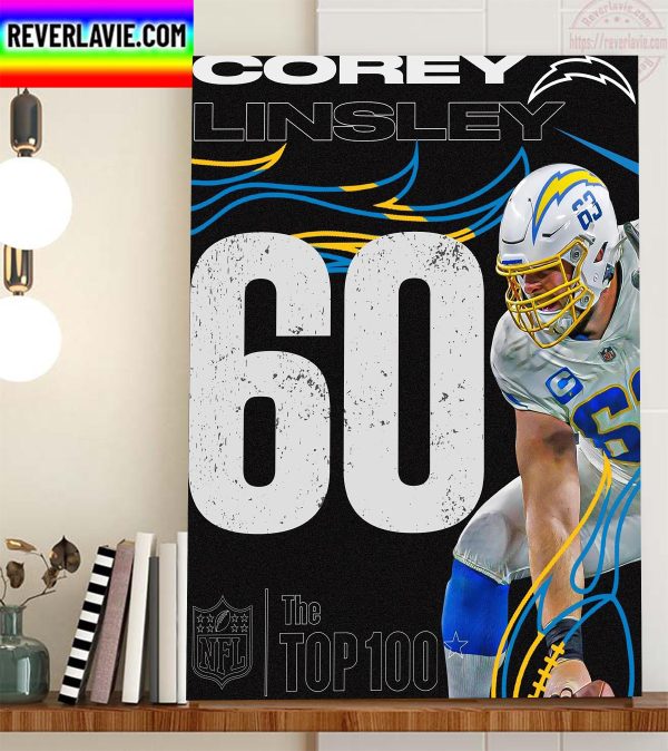 Corey Linsley In The NFL Top 100 Players Of 2022 Home Decor Poster Canvas