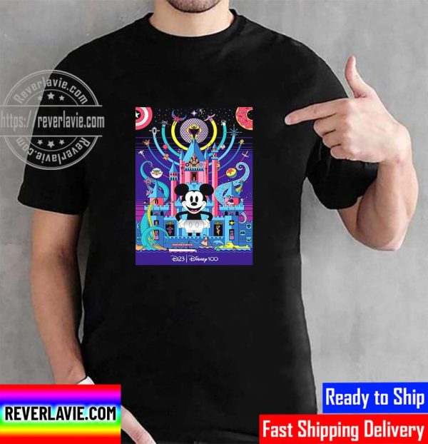 D23 Poster Old And New Disney Characters Unisex T-Shirt