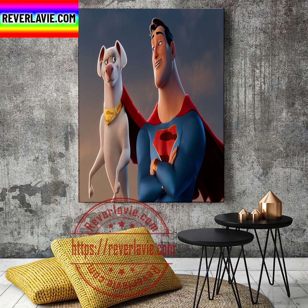 DC League Of Super Pets Super Dog x Super Man Home Decor Poster Canvas DC League Of Super Pets Super Dog x Super Man Home Decor Poster Canvas