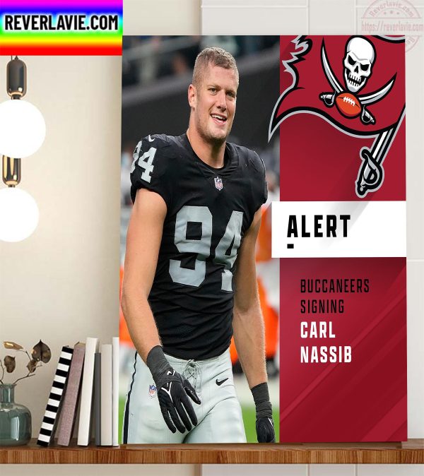 DE Carl Nassib Signing With Tampa Bay Buccaneers Home Decor Poster Canvas
