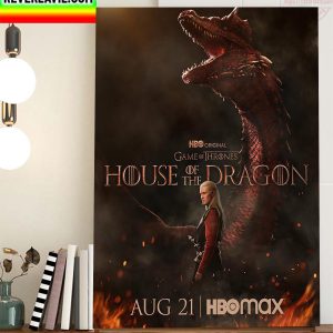 Daemon Targaryen and Caraxes House of The Dragon Home Decor Poster Canvas
