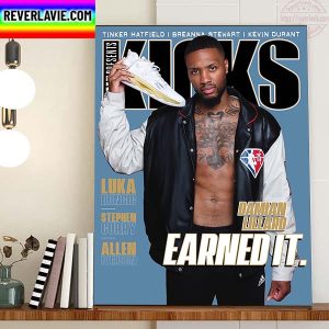 Damian Lillard On The SLAM Kicks Cover Home Decor Poster Canvas