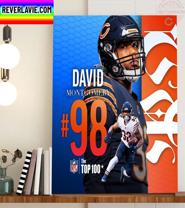 David Montgomery The NFL Top 100 Players Of 2022 Home Decor Poster Canvas