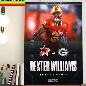 Dexter Williams From Philadelphia Stars to Green Bay Packers Home Decor Poster Canvas