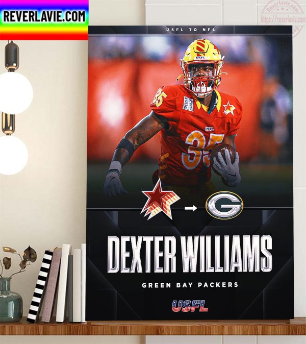 Dexter Williams From Philadelphia Stars to Green Bay Packers Home Decor Poster Canvas