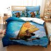Dior White And Pink Logo In Colorful Dior Oblique Background Bedding Set