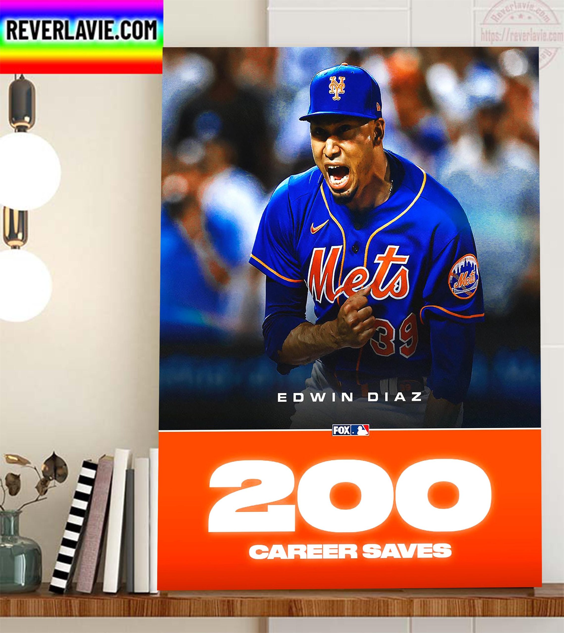 Edwin Diaz 200 Career Saves In MLB Home Decor Poster Canvas Edwin Diaz 200 Career Saves In MLB Home Decor Poster Canvas