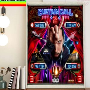 Eminem Curtain Call 2 Album Cover Home Decor Poster Canvas