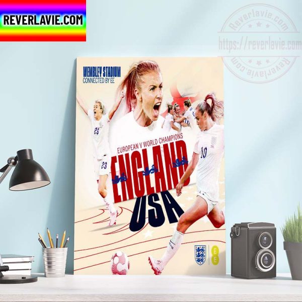 England x USA in Match European vs World Champions Home Decor Poster Canvas