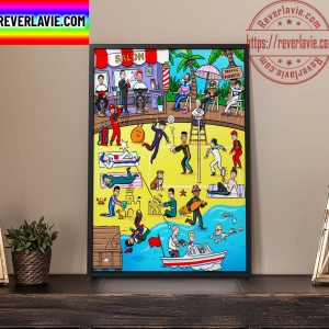 F1 Drivers On Summer Break Out of Office Mode Home Decor Poster Canvas