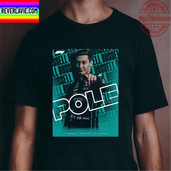 F1 Hungarian GP Mercedes-AMG PETRONAS F1 Team George Russell Pole Unisex T-Shirt
