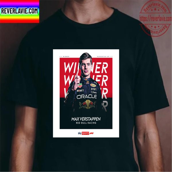 F1 Oracle Red Bull Racing Max Verstappen Winner Hungarian GP Unisex T-Shirt