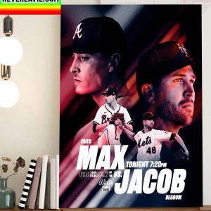 Fried Max Jacob Degrom In MLB Atlanta Braves Home Decor Poster Canvas
