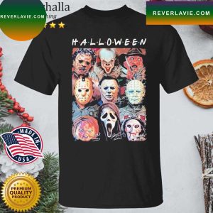 Halloween Horror Movies Characters Signatures T-shirt