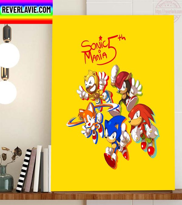 Happy Anniversary Sonic Mania 5th Home Decor Poster Canvas