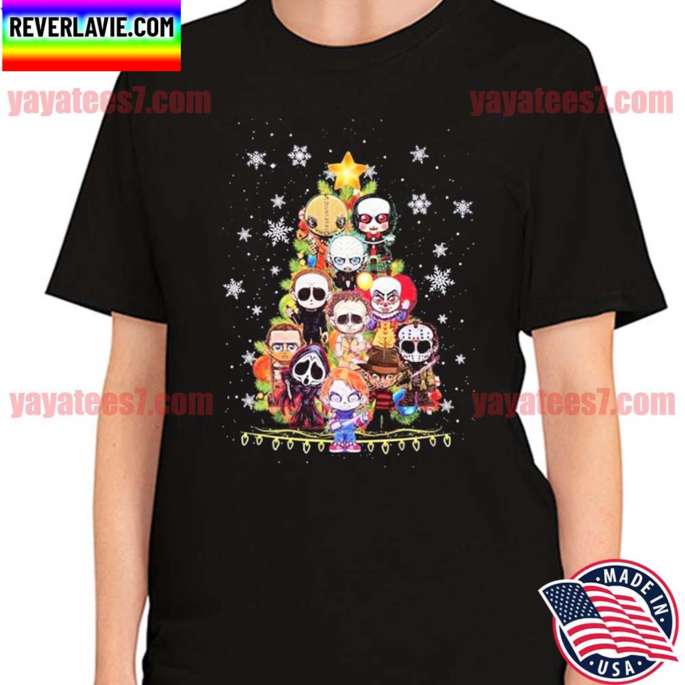 Horror Characters Christmas Tree T-Shirt Horror Characters Christmas Tree T-Shirt