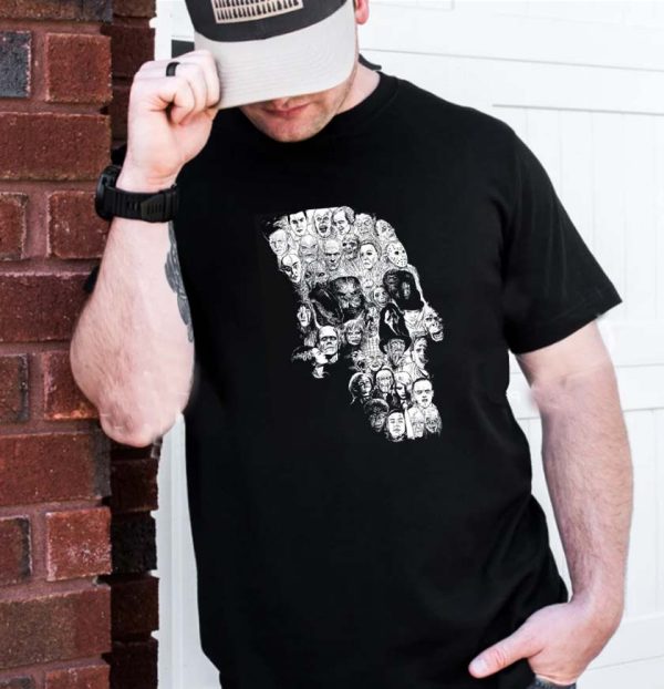 Horror Icon Skull Layout Unisex T-shirt
